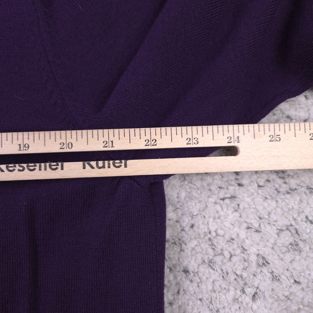 Brooks Brothers Sweater Mens XL Merino Wool Blend Pullover V-Neck Purple EUC - Picture 6 of 7